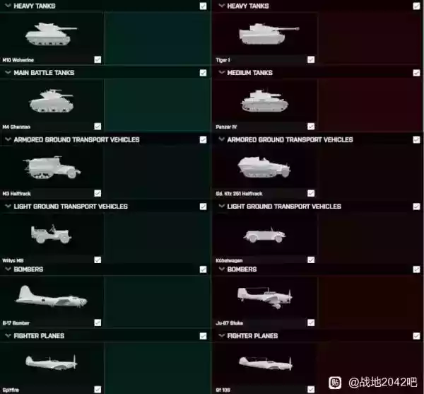战地2042武器与载具列表一览